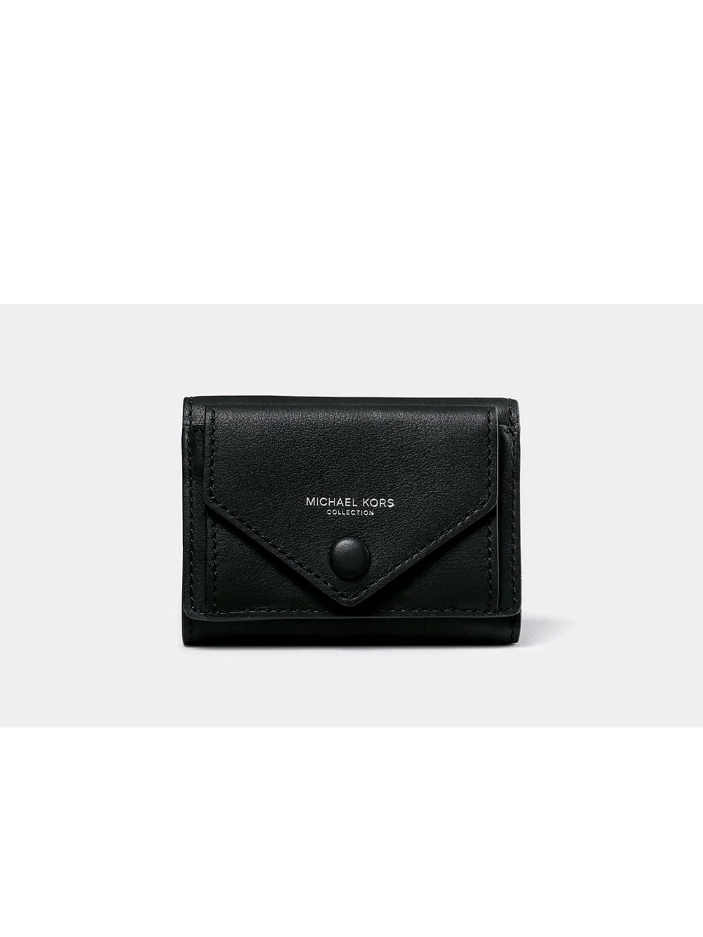 Black Michael Kors Collection Wallet With Pocket Genuine Calf Leather